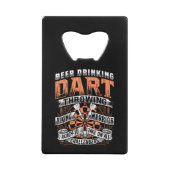 Bier Drink Dart Viking Warrior - Dart Speler Kredietkaart Flessenopener (Voorkant)