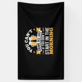 Bier Drink de hele dag en begin 's ochtends 's och Spandoek (Verticaal)