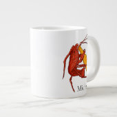 Bier Drink kreeft gepersonaliseerd genaamd Extra Grote Beker (Voorkant rechts)