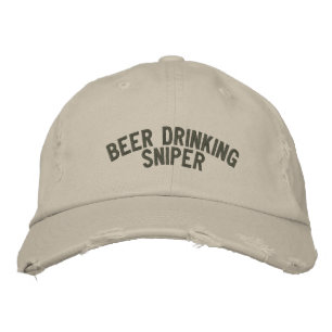 Bier Drink sniper Geborduurde Pet