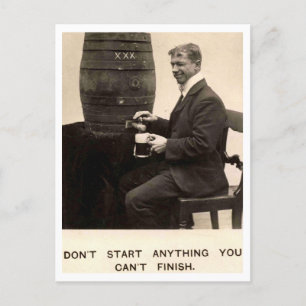 Bier Drink Vintage 1909 Briefkaart