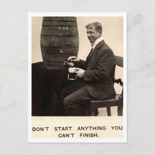 Bier Drink Vintage 1909 Briefkaart (Voorkant)