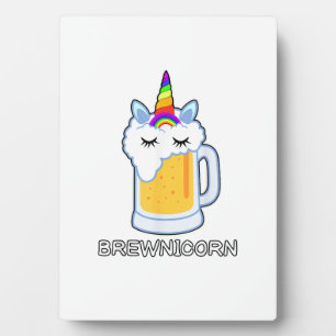 Bier drinkende Brewnicorn Cute eenhoorn feest Brew Fotoplaat