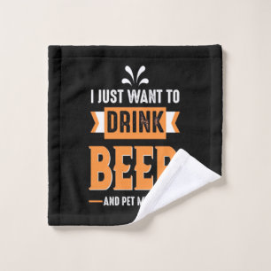 Bier Drinker Beer en Dog Washandje