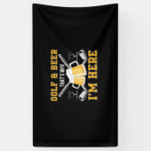 Bier drinker golf en bier verjaardag spandoek (Verticaal)