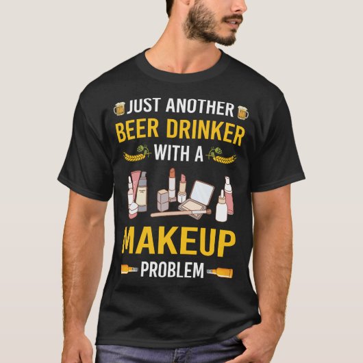 Bier Drinker Make-up T-shirt (Voorkant)
