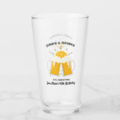 Bier Drinker Pickleball Speler Gepersonaliseerde T Glas (Voorkant)