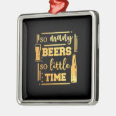 Bier drinker zoveel bier metalen ornament (Links)