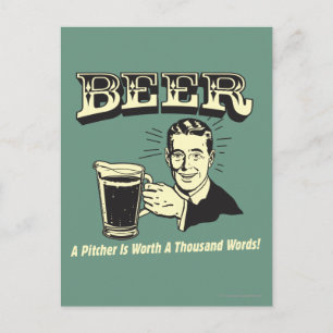 Bier: Een pitcher is 1000 woorden waard Briefkaart
