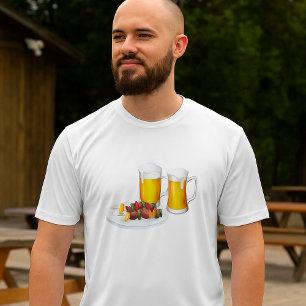 Bier en barbecue Mannen actief T-shirt