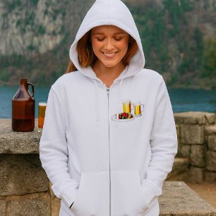 Bier en barbecue vrouwen full-zip hoodie