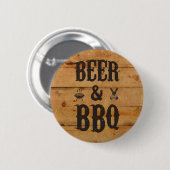 Bier en BBQ Ronde Button 5,7 Cm (Voorkant /achterkant)