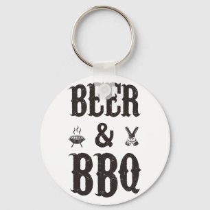 Bier en BBQ Sleutelhanger