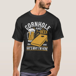 Bier en bier, daarom ben ik hier t-shirt