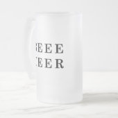 Bier- en bierliefhebbers matglas bierpul (Voorkant links)