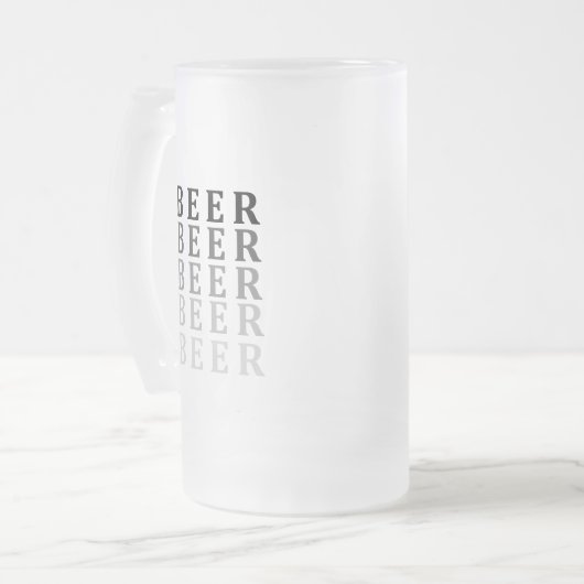 Bier- en bierliefhebbers matglas bierpul (Voorkant links)