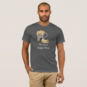 Bier en Burrito Mexicaans Happy Meal T-shirt