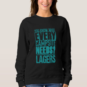 Bier en Camping Lover u2013 Funny Lager Fan Sarca Trui