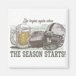 Bier en Football van Mudge Studios Magneet