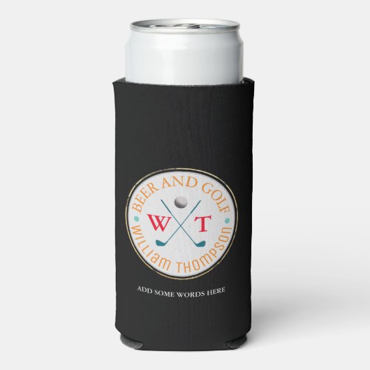 BIER EN GOLF-speler (Seltzer Achterkant)