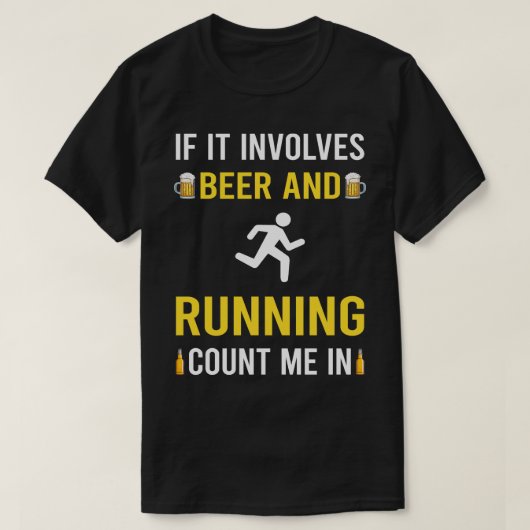 Bier en hardlooploper t-shirt (Design voorkant)