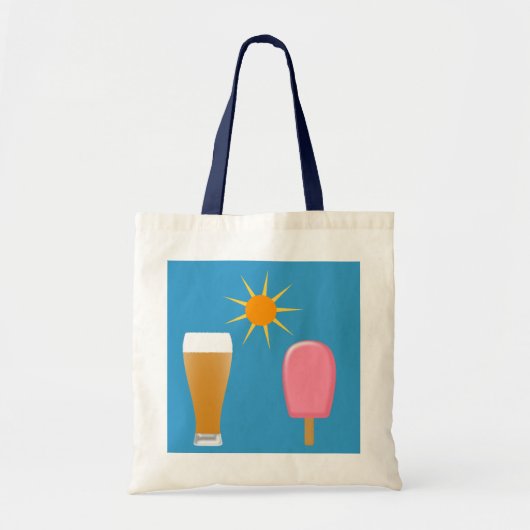 Bier en ijsje tote bag (Voorkant)