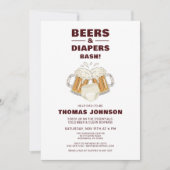 Bier en luier Bash Party Kaart (Voorkant)