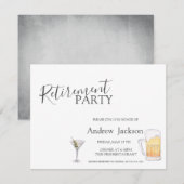 Bier en Martini Pensioen Partij Kaart (Voorkant / Achterkant)