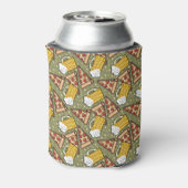 Bier en Pizza Grafisch Blikjeskoeler (Blikje Achterkant)