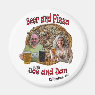 Bier en pizza met Joe en Jan - Magnet Magneet