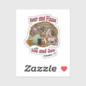 Bier en pizza met Joe en Jan - Vinyl Sticker (Vel)