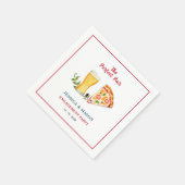 Bier en Pizza Perfect Pair Engagement Party Servet (Hoek)