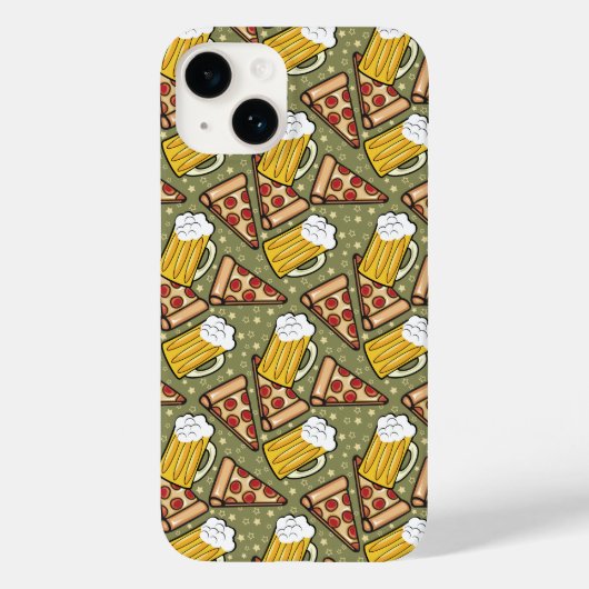 Bier- en pizzaliefhebbers Case-Mate iPhone case (Achterkant)