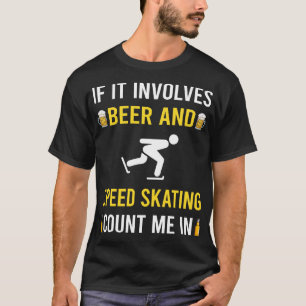 Bier en schaatsen Schaats schaatser T-shirt