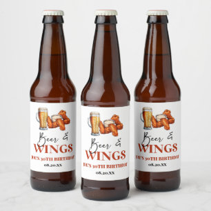 Bier en Vleugels Verjaardagsfeestje Etiket