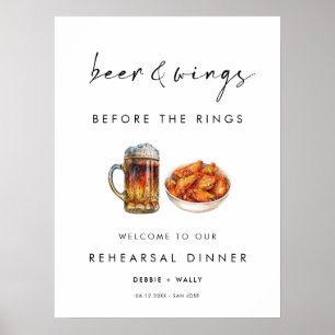 Bier en Vleugels voor de Oefenavond van de Ringen Poster