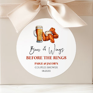 Bier en Vleugels voor de Ringen Koppels Bruisfeest Ronde Sticker