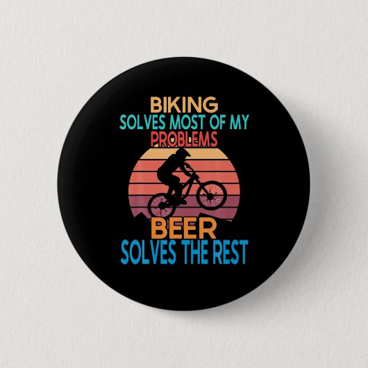 Bier en wieg ronde button 5,7 cm (Voorkant)