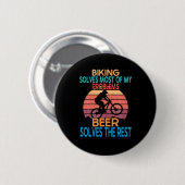 Bier en wieg ronde button 5,7 cm (Voorkant /achterkant)