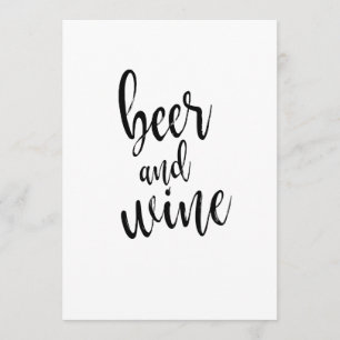 Bier en wijn zwart en wit betaalbaar bord kaart
