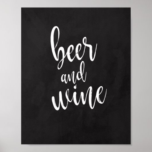 Bier- en wijnkarton, 8 x 10 bruiloft poster (Voorkant)