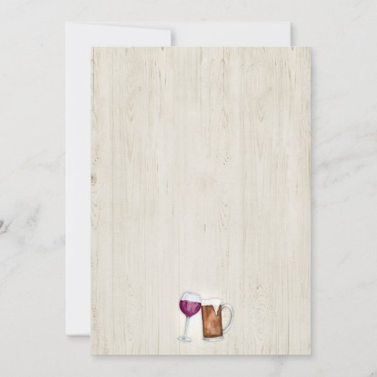 Bier- en wijnsip en Zie Housewarming Party Kaart (Achterkant)