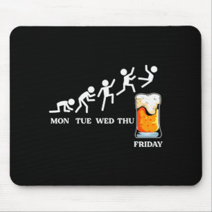 Bier evolutie week vrijdag grappig muismat
