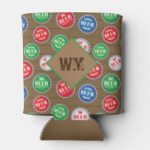 Bier Fles Petten Craft Beer Drinker Monogramma Blikjeskoeler (Achterkant)