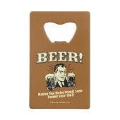 Bier: Friends helpen schimmelaar Kredietkaart Flessenopener (Achterkant)