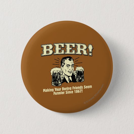 Bier: Friends helpen schimmelaar Ronde Button 5,7 Cm (Voorkant)