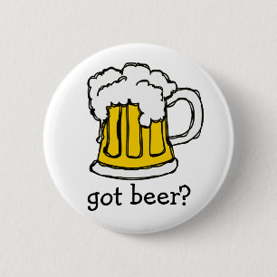 Bier! Frothy Bubble Mok of Brew Ronde Button 5,7 Cm