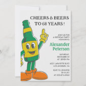 Bier Grappige Humor  Mannen 68ste verjaardag Kaart (Voorkant)