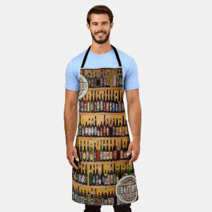 Bier helemaal over afdruk Apron Houd het handig Schort