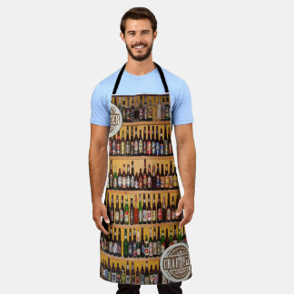 Bier helemaal over afdruk Apron Houd het handig Schort